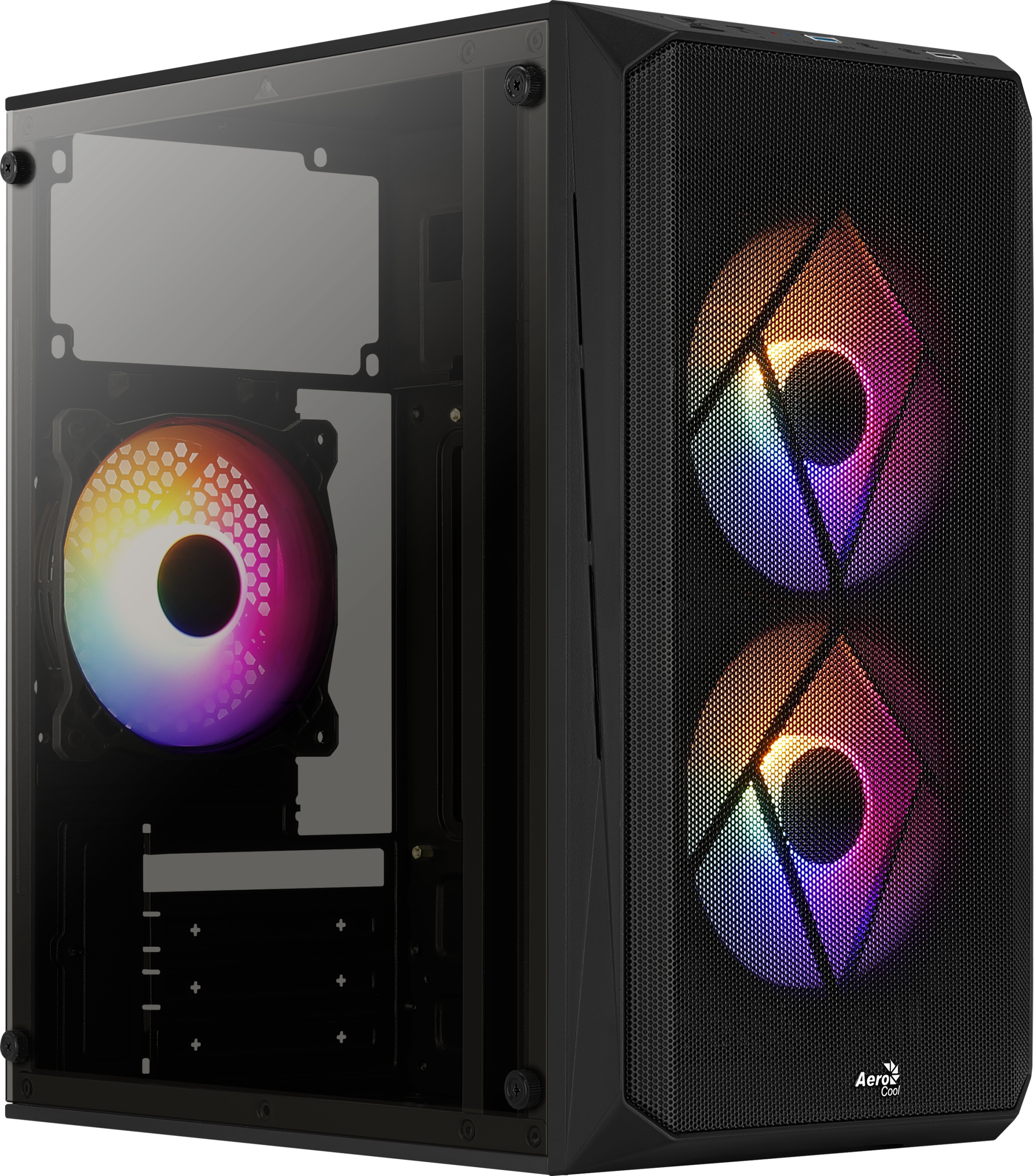 Skrinka Aerocool CS-107 v2 Mini Tower, čierna